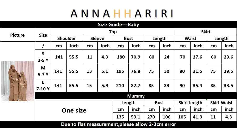 Coraal KIDS prayer gown from "Mommy and me prayer khimar collection" in light pink