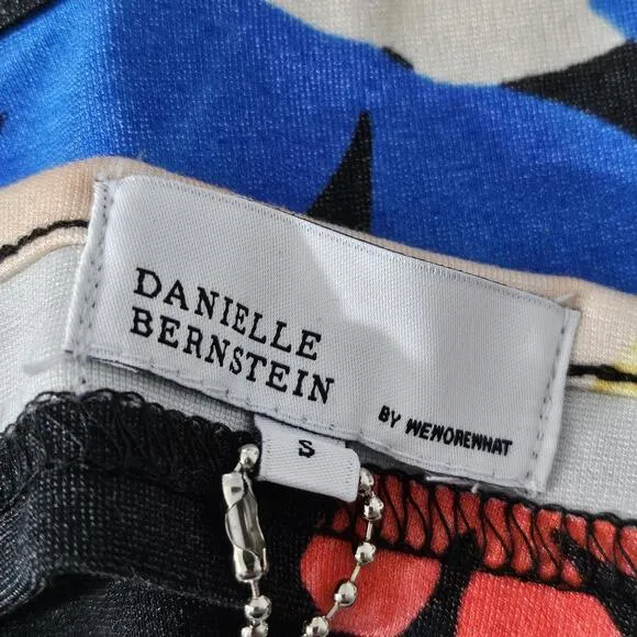 Danielle Bernstein x WeWoreWhat Black Multi Tropicana Pull-On Bra Top Size S