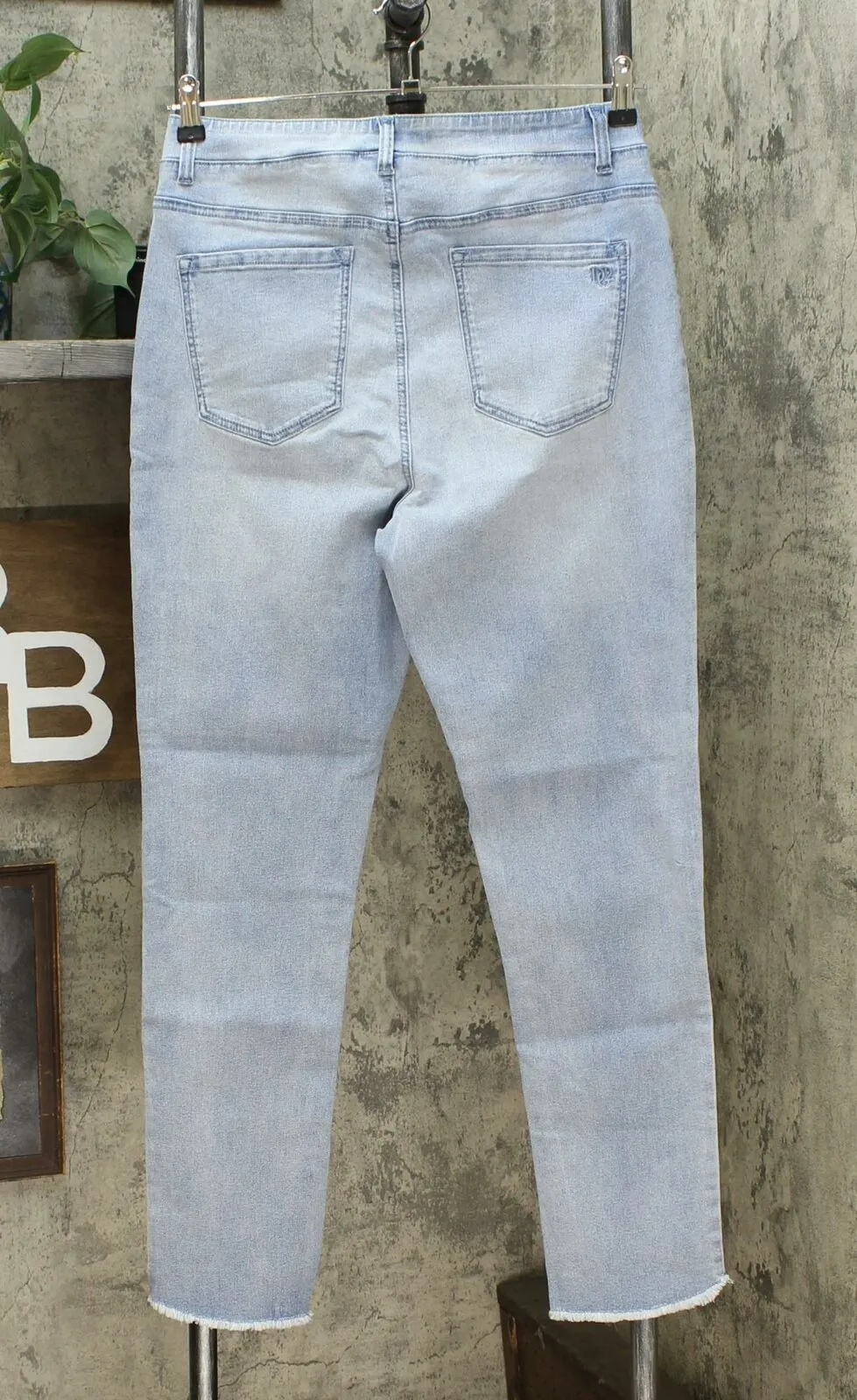DG2 by Diane Gilman Women's Tall Embroidered Pull On Exposed Button Jeans