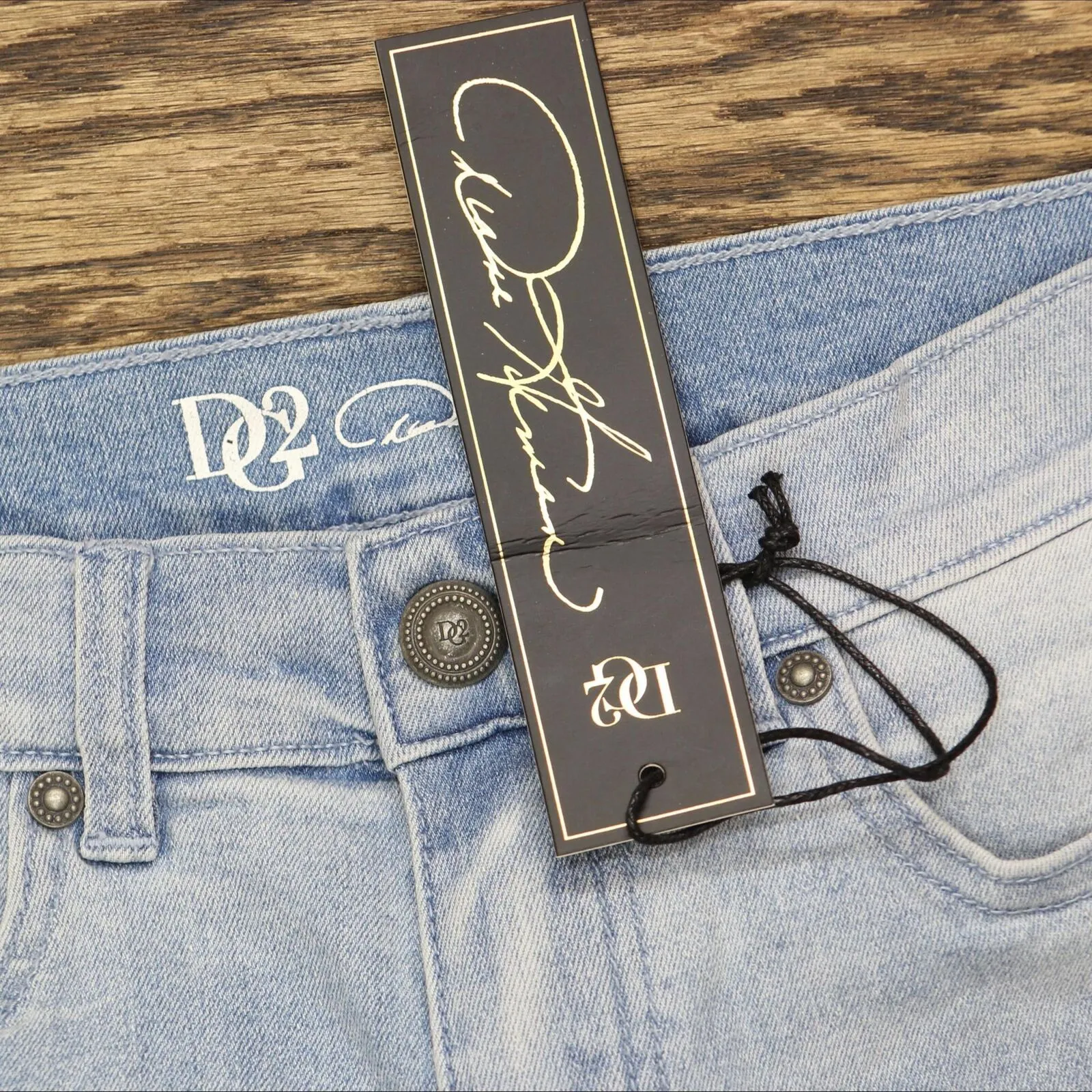 DG2 Womens Stretch Artwork Slim Leg Jean 728913 Light Blue 2