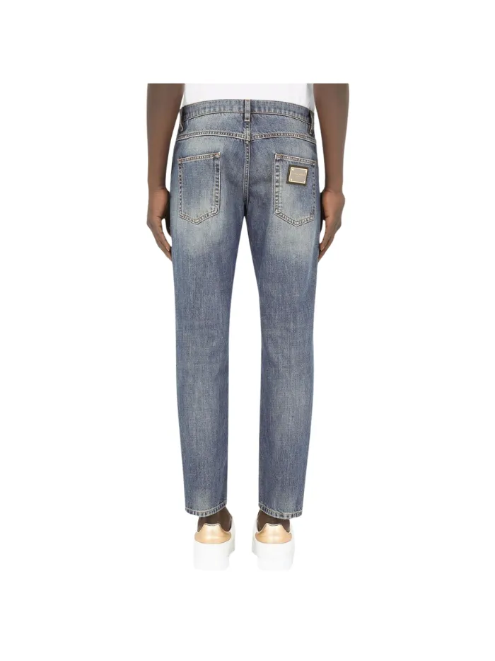Dolce & Gabbana studded straight leg jeans