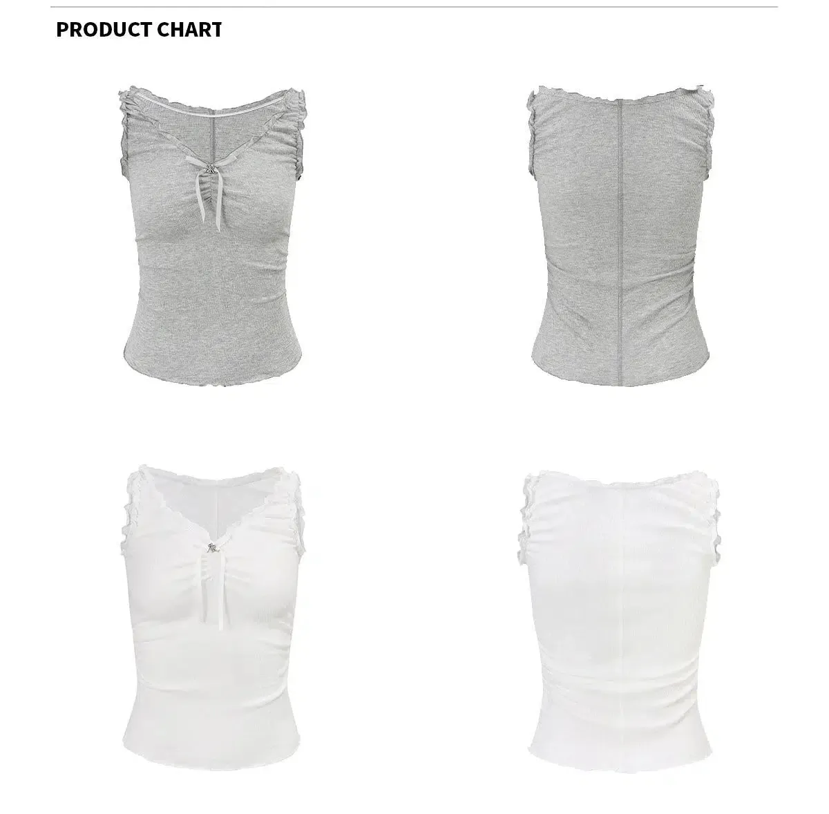 Drawstring Off-Shoulder Ribbed Tank Top