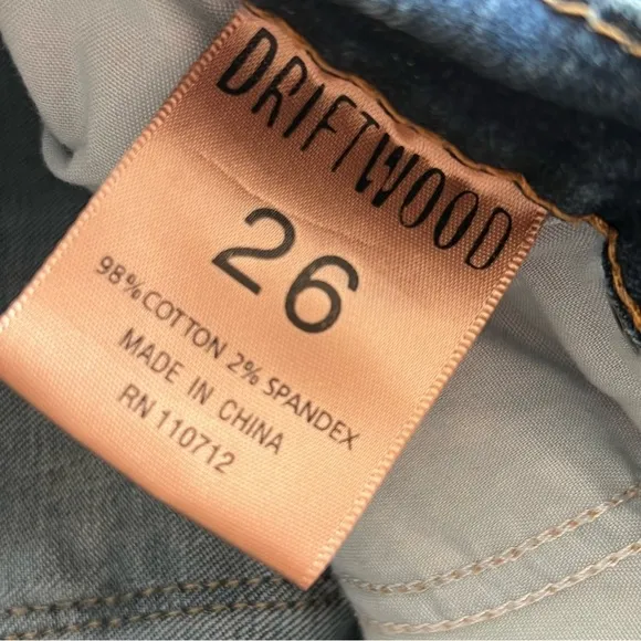 Driftwood Aubrey High Rise Straight Denim Blue Jeans Size 26