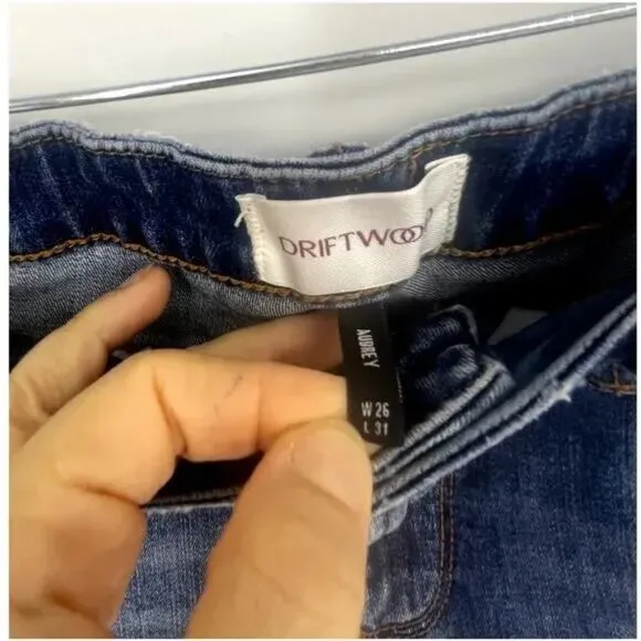 Driftwood Jeans Denim Audrey Straight Leg Size 26 Vintage Blue