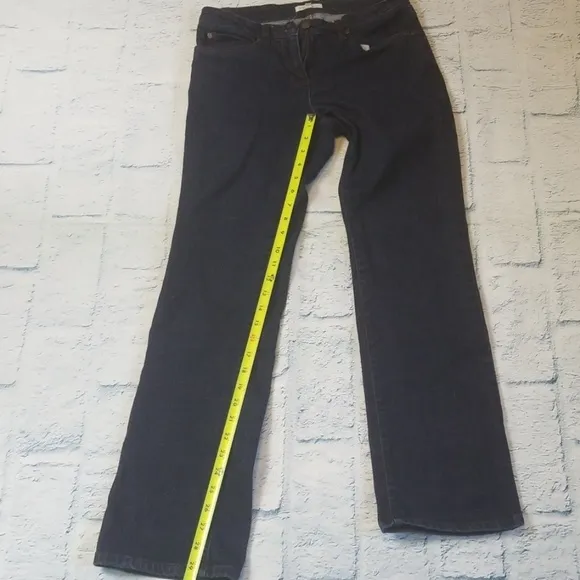 Eileen Fisher Dark Wash Wide Straight Leg Jeans