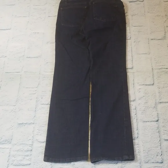 Eileen Fisher Dark Wash Wide Straight Leg Jeans