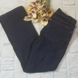 Eileen Fisher Dark Wash Wide Straight Leg Jeans