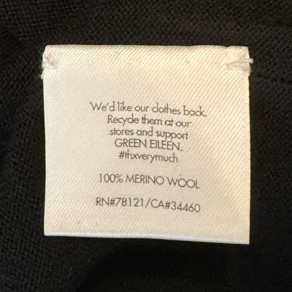 Eileen Fisher Fine Merino Wool Knit Sweater XL Asymmetric Hem Bateau