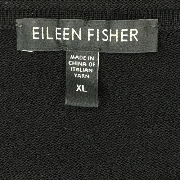 Eileen Fisher Fine Merino Wool Knit Sweater XL Asymmetric Hem Bateau