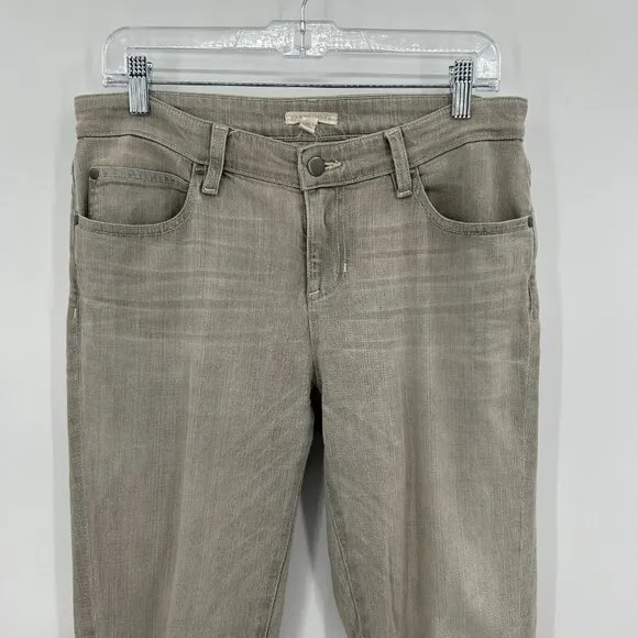 EILEEN FISHER Gray Organic Cotton Straight Leg Denim Jeans Size 4
