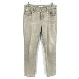 EILEEN FISHER Gray Organic Cotton Straight Leg Denim Jeans Size 4