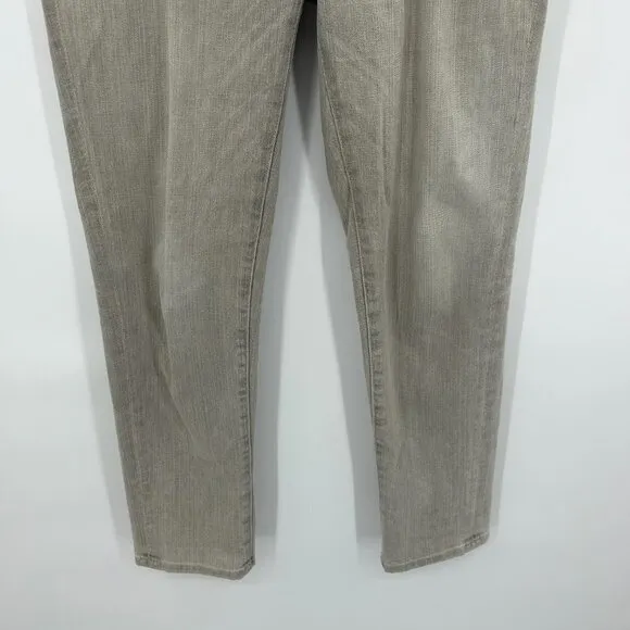 EILEEN FISHER Gray Organic Cotton Straight Leg Denim Jeans Size 4
