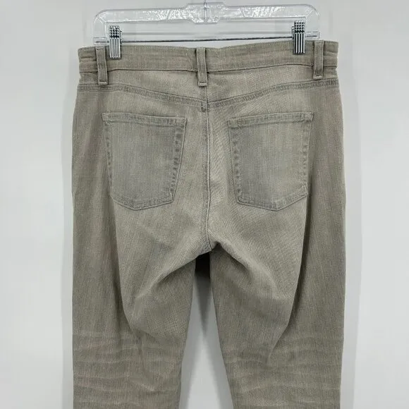 EILEEN FISHER Gray Organic Cotton Straight Leg Denim Jeans Size 4