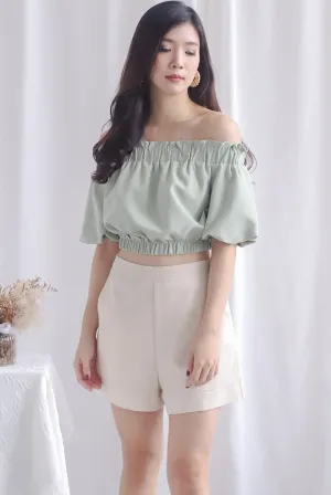 Eliot Off Shoulder Top In Sage