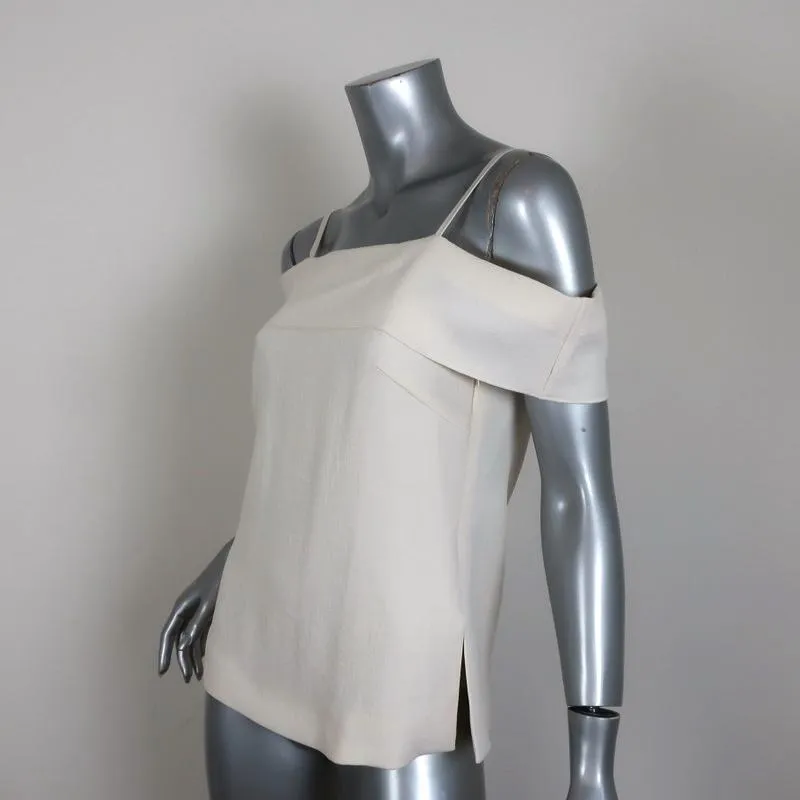 Elizabeth and James Tara Off the Shoulder Top Ivory Crepe Size 0 NEW