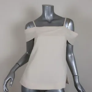 Elizabeth and James Tara Off the Shoulder Top Ivory Crepe Size 0 NEW