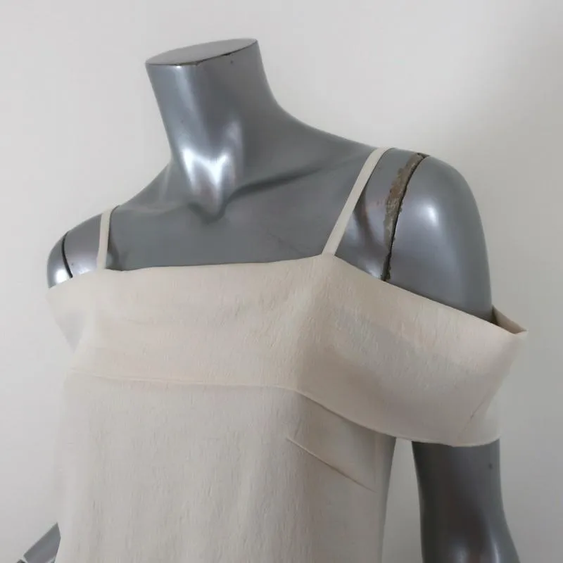 Elizabeth and James Tara Off the Shoulder Top Ivory Crepe Size 0 NEW