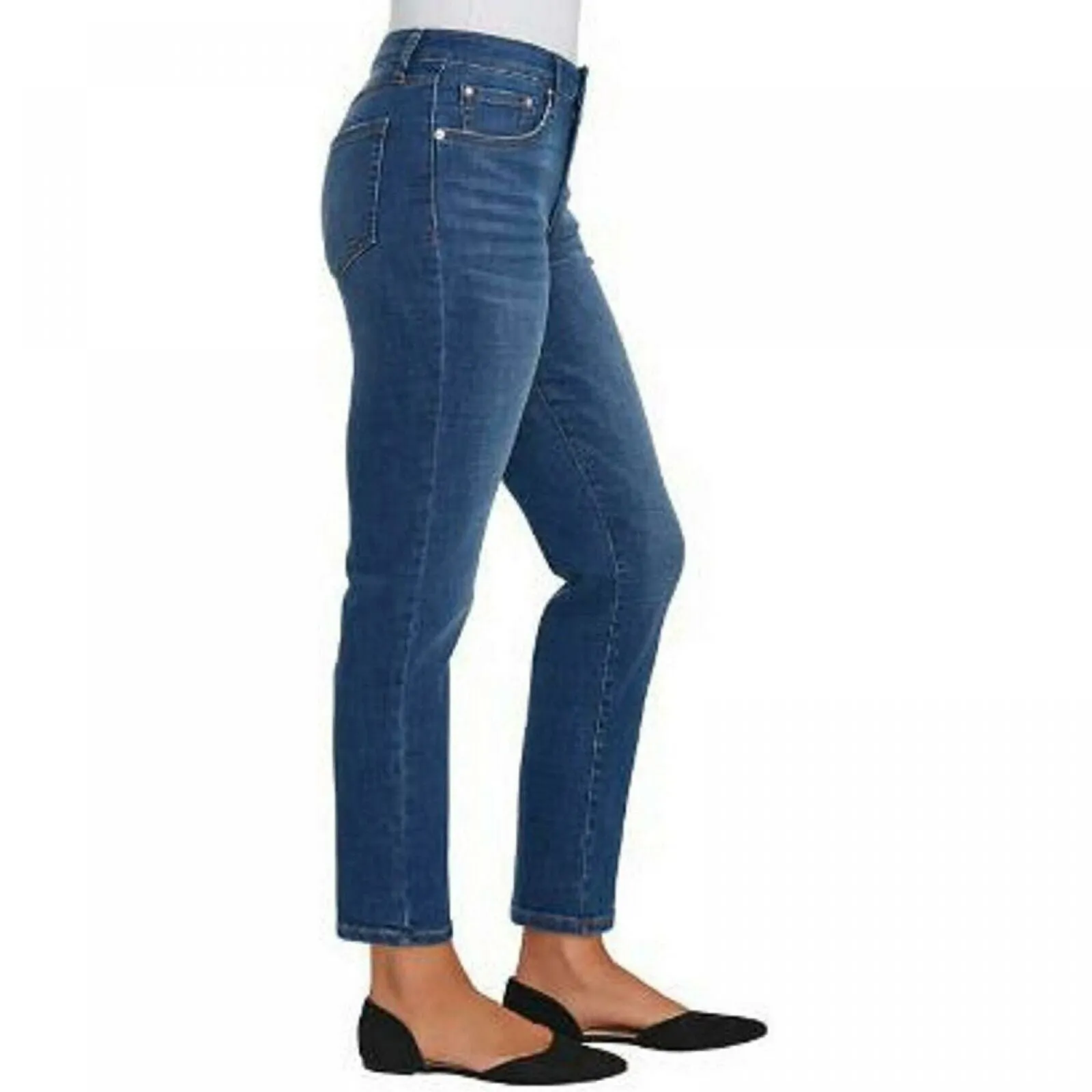 Ella Moss Women's High Rise Slim Straight Ankle Jeans