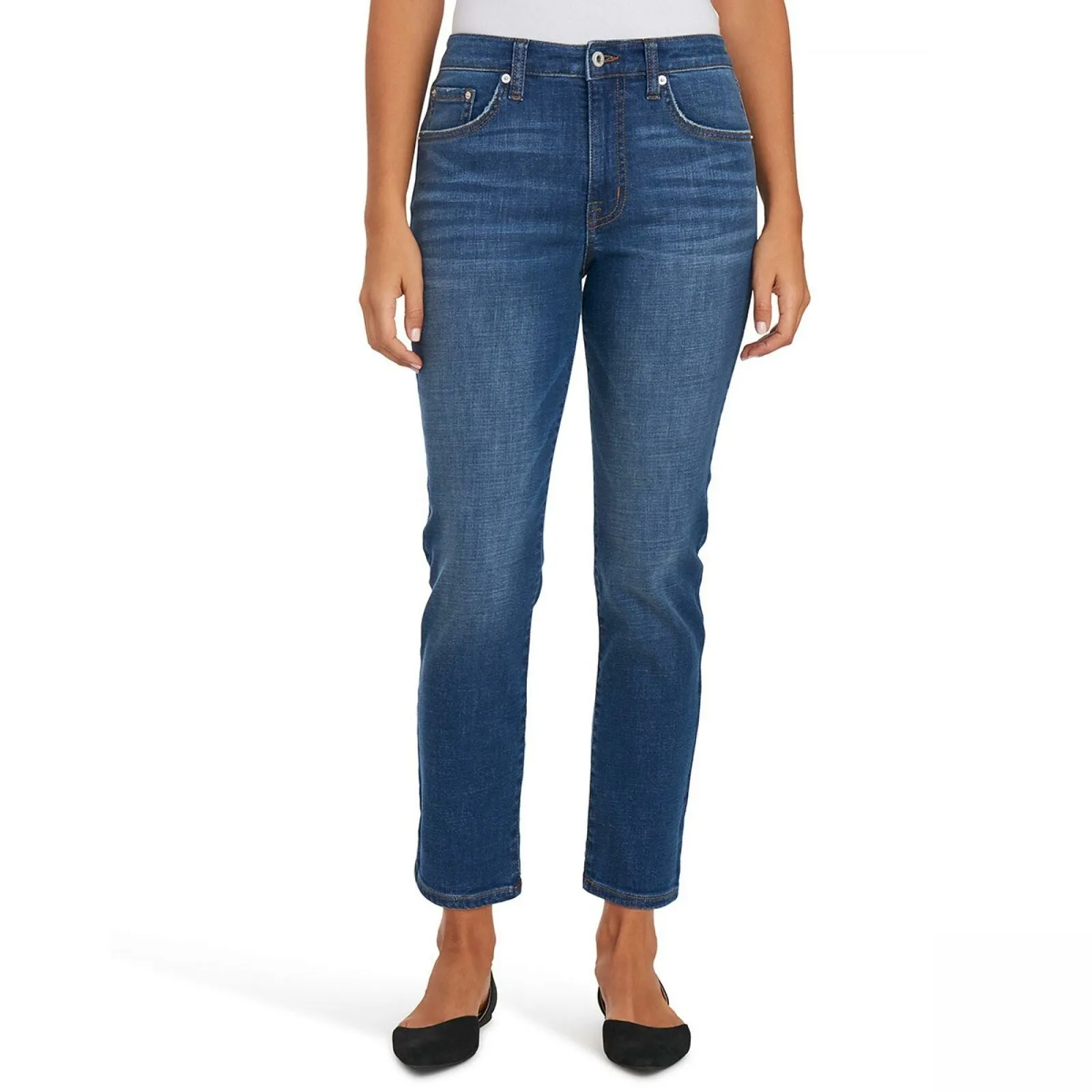 Ella Moss Women's High Rise Slim Straight Ankle Jeans