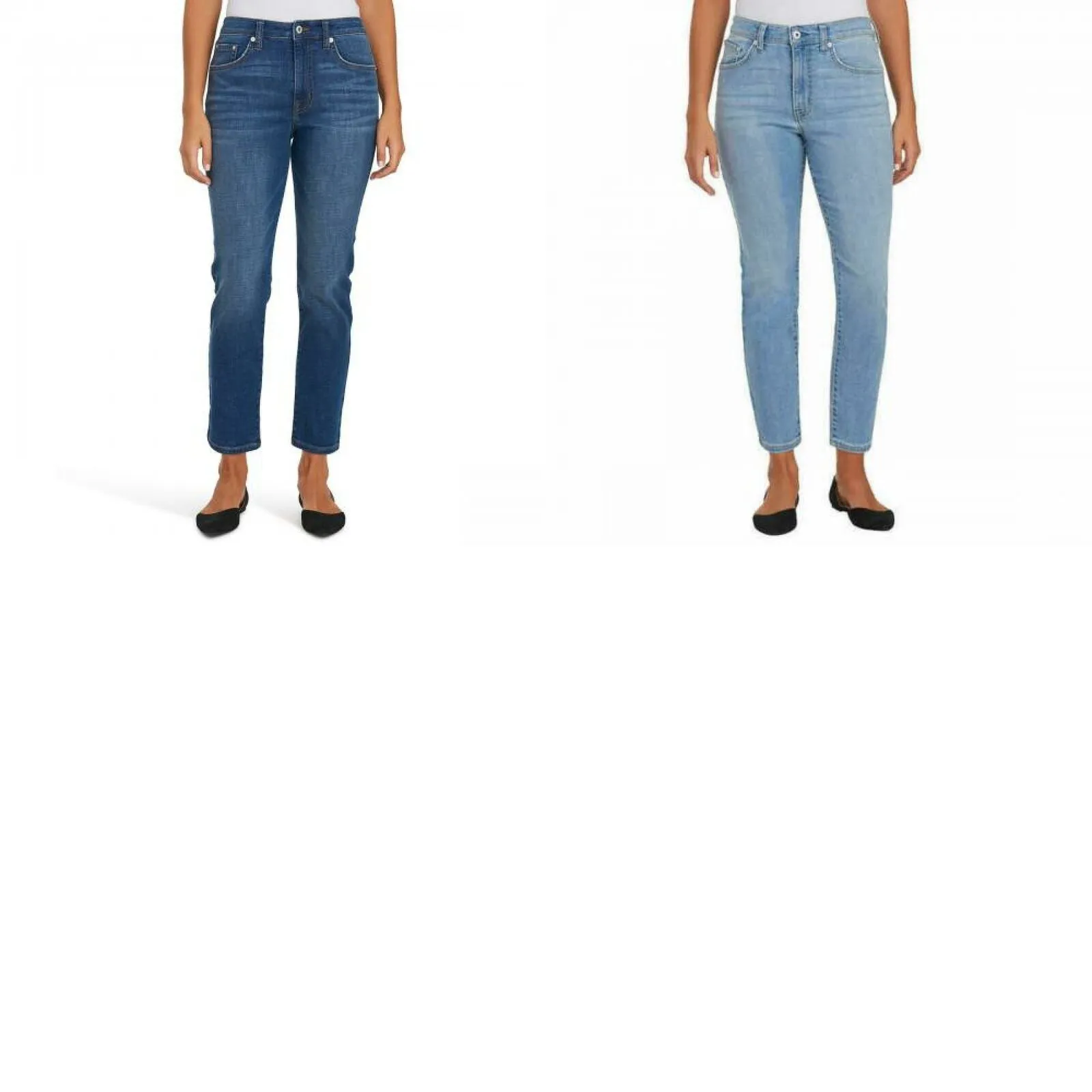 Ella Moss Women's High Rise Slim Straight Ankle Jeans