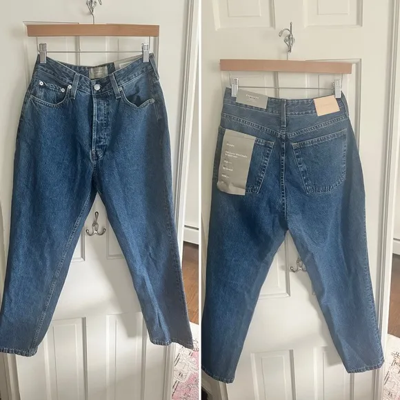 Everlane NEW Curvy 90s Cheeky Straight Jean High Rise 100% Cotton Ankle Jeans 29