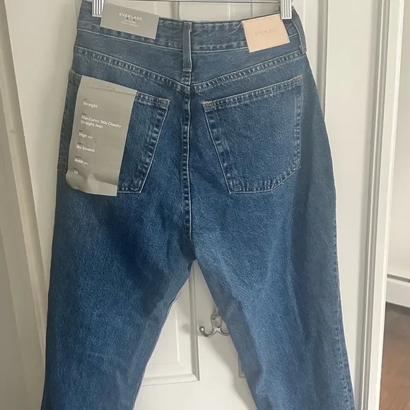 Everlane NEW Curvy 90s Cheeky Straight Jean High Rise 100% Cotton Ankle Jeans 29