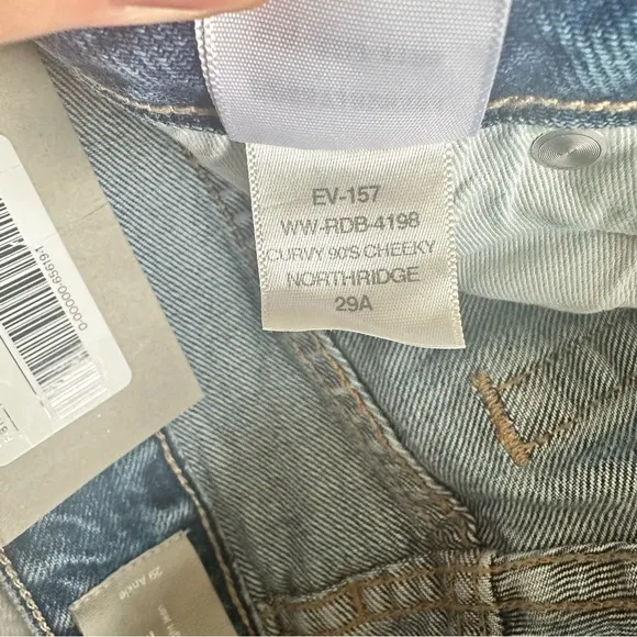 Everlane NEW Curvy 90s Cheeky Straight Jean High Rise 100% Cotton Ankle Jeans 29