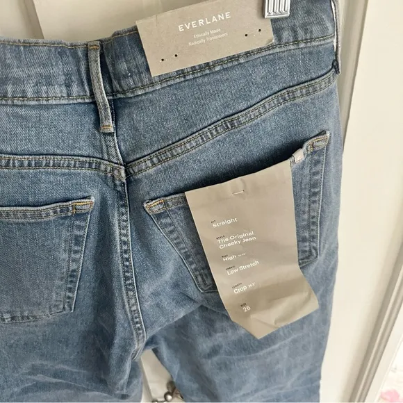 Everlane NEW The Original Cheeky Jean Organic Cotton High Rise Crop Jeans 28 NWT