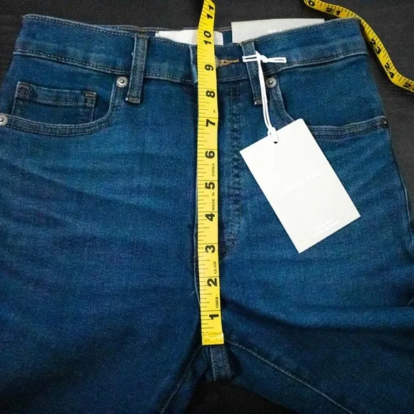 Everlane Womens Blue Dark Wash High Waisted Skinny Jeans Size 23 Cotton Denim