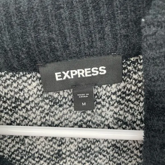 Express Women’s Long Sleeve Sweater Dress, Houndstooth, Sz. M