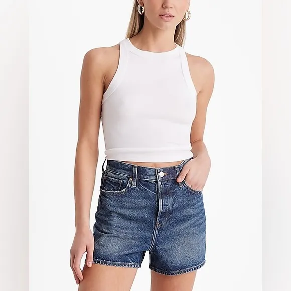 Express Women’s Super High Rise RiGID Shorts Jeans NWT