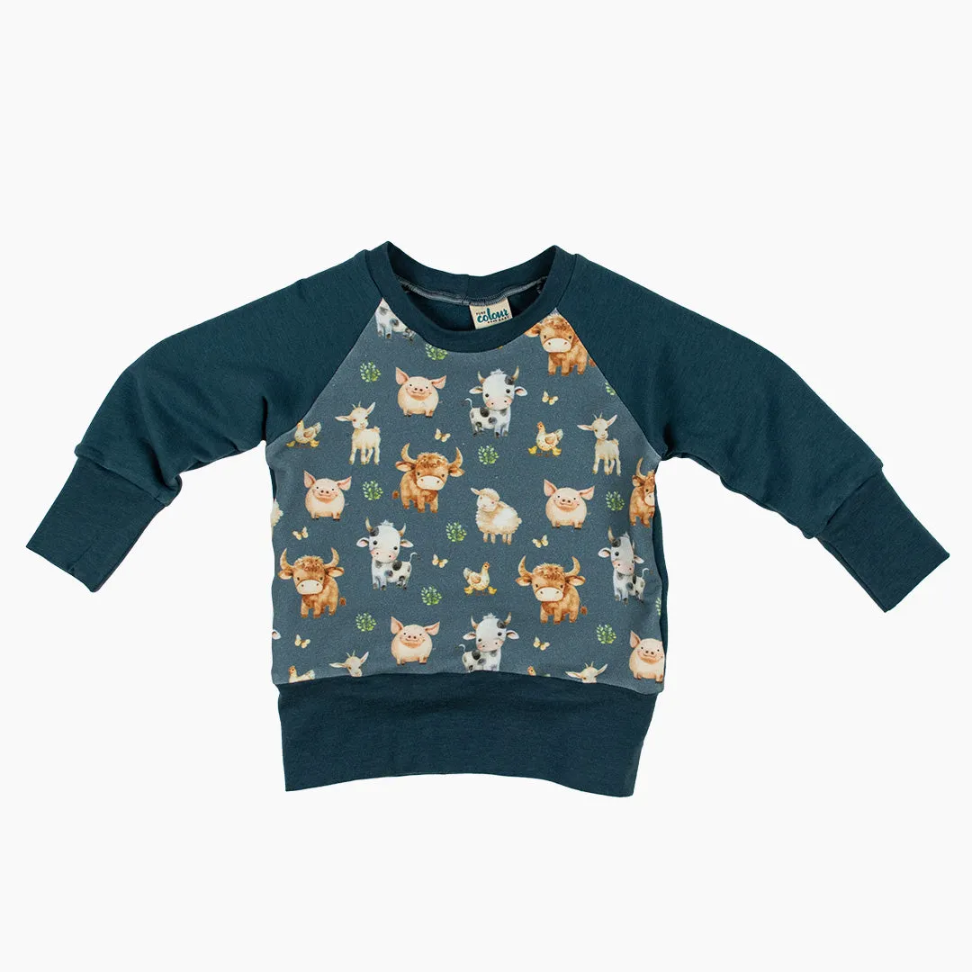 Farm Babies Grow-With-Me Pullover