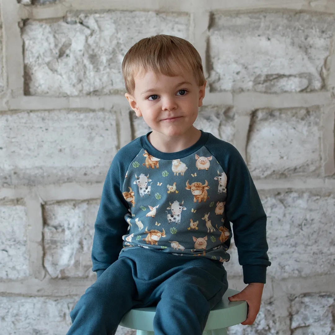 Farm Babies Grow-With-Me Pullover