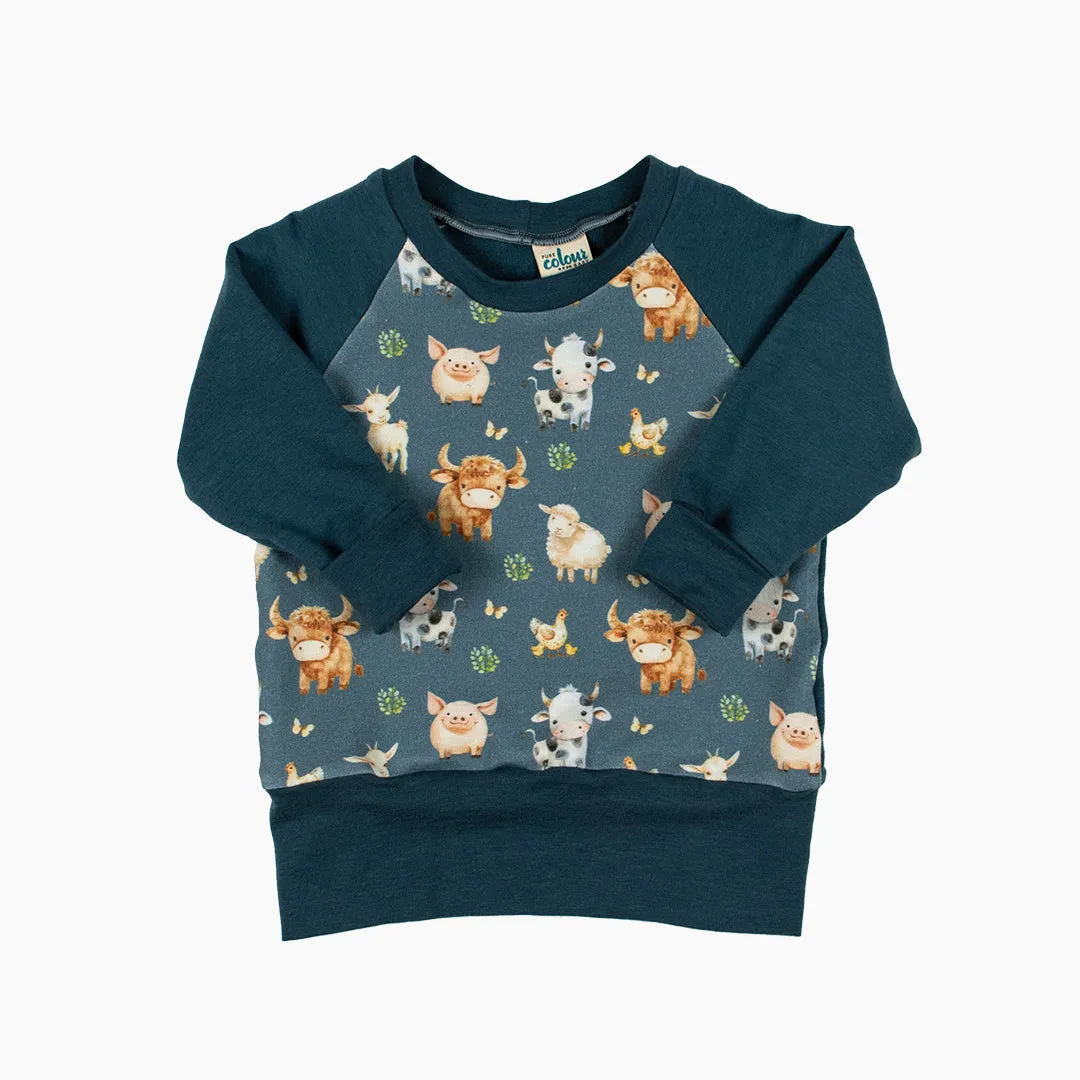 Farm Babies Grow-With-Me Pullover