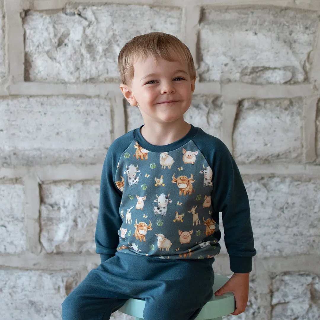 Farm Babies Grow-With-Me Pullover