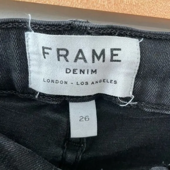 FRAME Ali High Rise Black Jeans Size 26