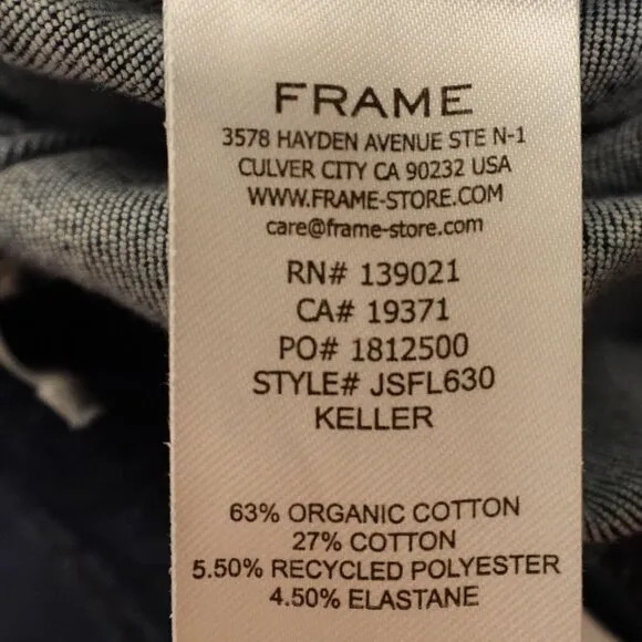 Frame jeans The Jet Set Flare women's 1 blue pull on high rise stretchy