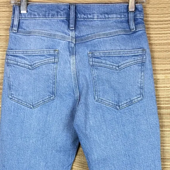 FRAME Le High Straight Leg Light Blue Jean In Caye Sand Size 26