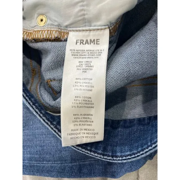 FRAME Le Mini Bootleg Jeans High Rise in Poe Medium Wash Sz 31