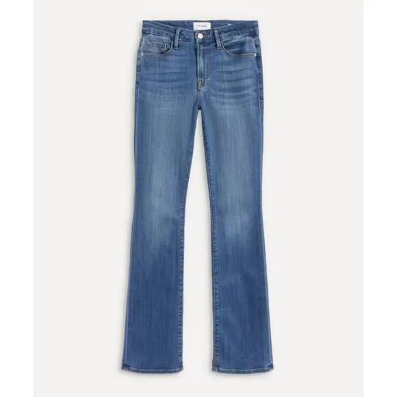 FRAME Le Mini Bootleg Jeans High Rise in Poe Medium Wash Sz 31