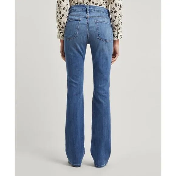 FRAME Le Mini Bootleg Jeans High Rise in Poe Medium Wash Sz 31
