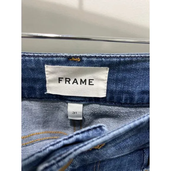 FRAME Le Mini Bootleg Jeans High Rise in Poe Medium Wash Sz 31