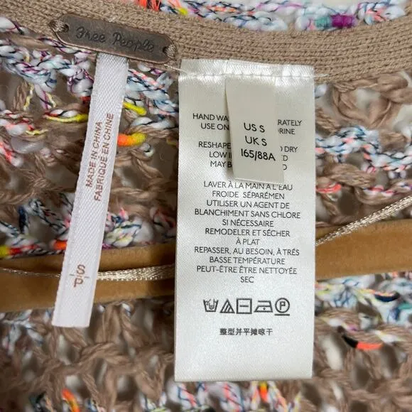 FREE PEOPLE Lake Life Pullover Sweater Sunset Sand Sz S {II32}