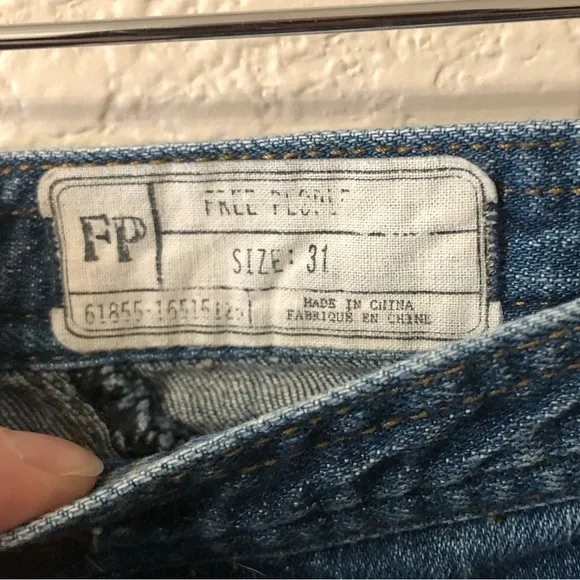 Free People Ray of Sunshine High Waisted Denim Flare Jeans - Size 31