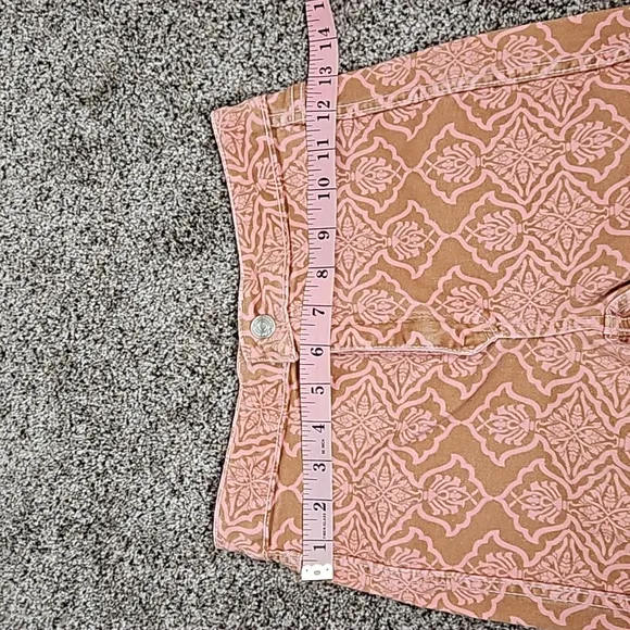 Free People Throw It Back Reversible Flare Jeans High-Rise Flare Jeans Pink Tan