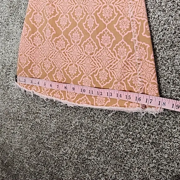 Free People Throw It Back Reversible Flare Jeans High-Rise Flare Jeans Pink Tan