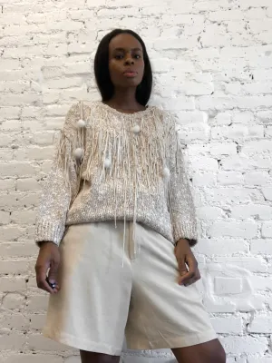 Fringed Hand Knit