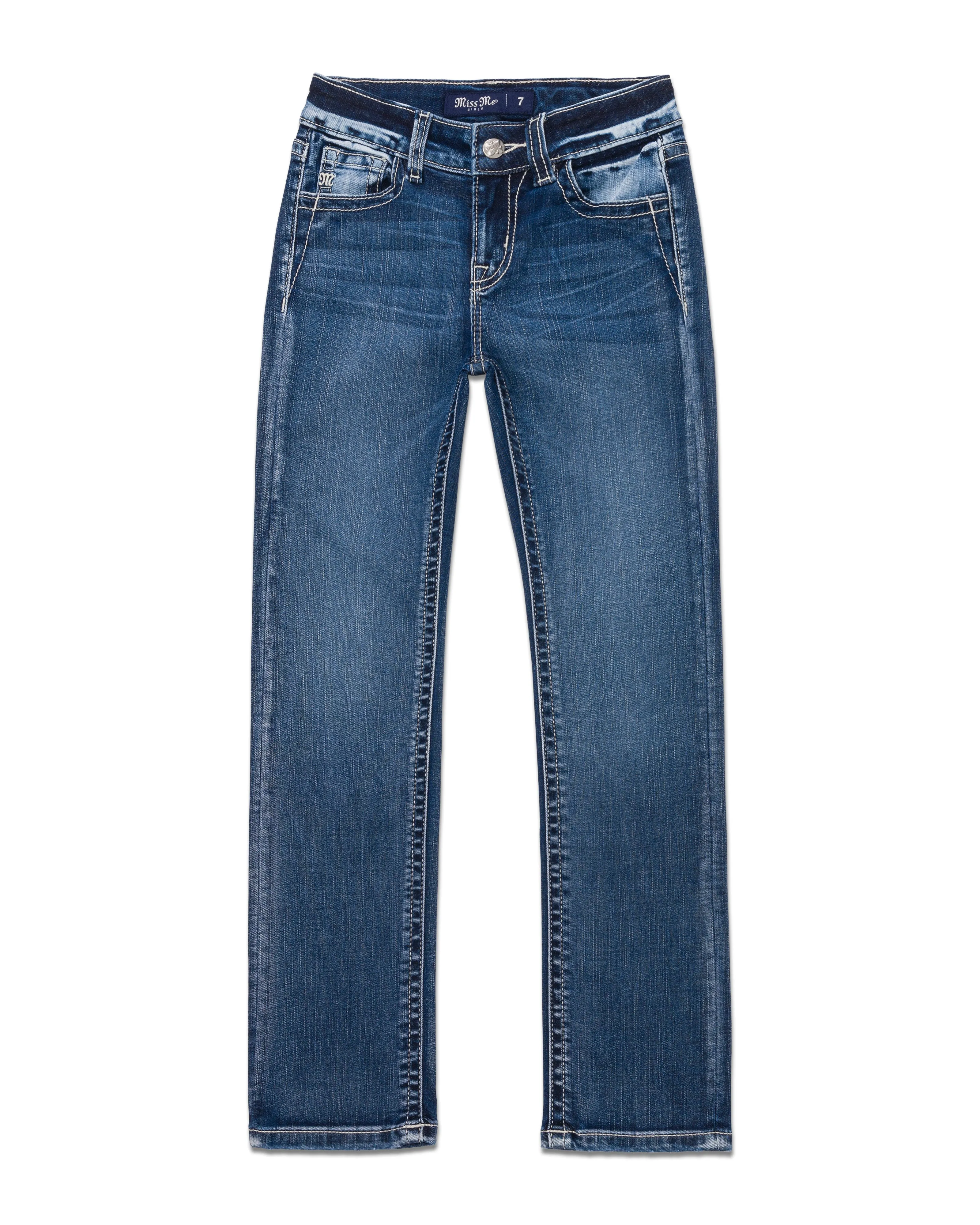 Girls Fleur Glass Straight Jeans