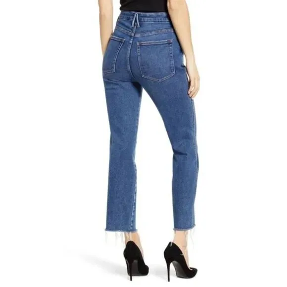 Good American Good Curve High Waist Straight Leg Jeans Size 26