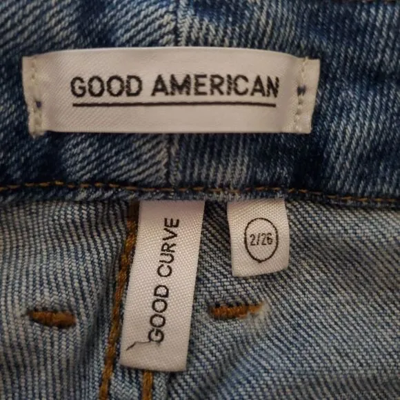 Good American Good Curve High Waist Straight Leg Jeans Size 26